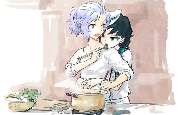 murasa minamitsu and kumoi ichirin (touhou) drawn by meimaru_inuchiyo