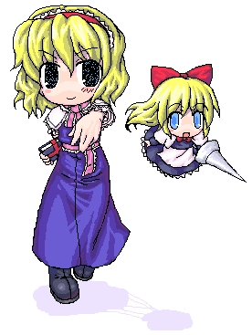 alice margatroid and shanghai doll (touhou) drawn by kasema_yukinari