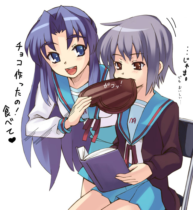 nagato yuki and asakura ryoko (suzumiya haruhi no yuuutsu) drawn by oryo_(oryo04)