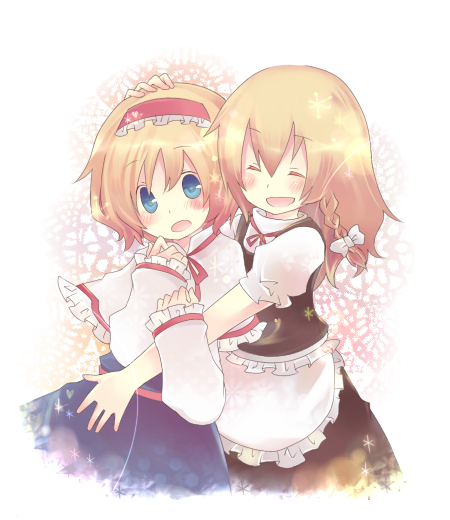 kirisame marisa and alice margatroid (touhou) drawn by maimu_(polka)