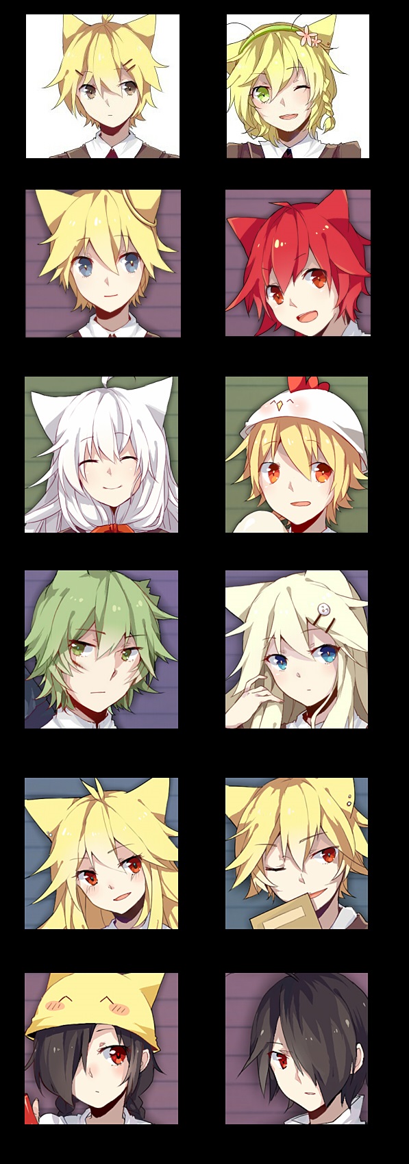 kurai yonaka, moge-ko, defect mogeko, king mogeko, kurai shinya, and 6 more (funamusea and 1 more) drawn by mary_(14476764)