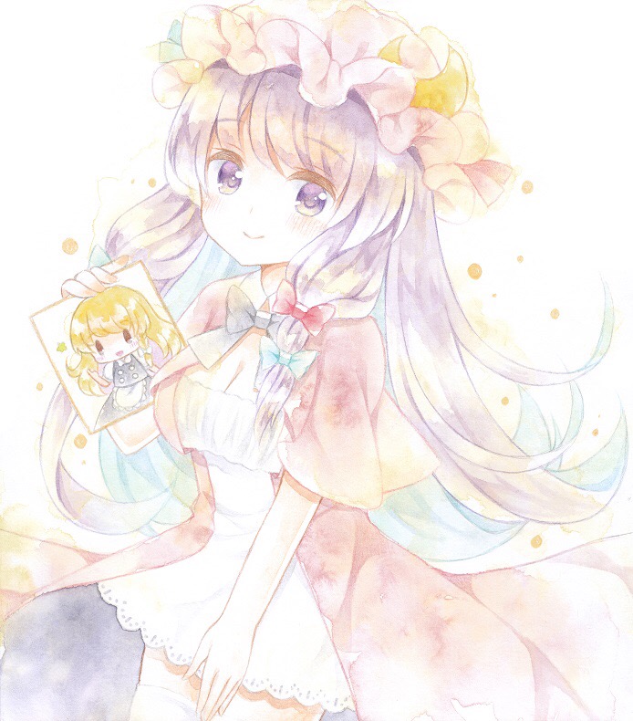 kirisame marisa and patchouli knowledge (touhou) drawn by kagome_f