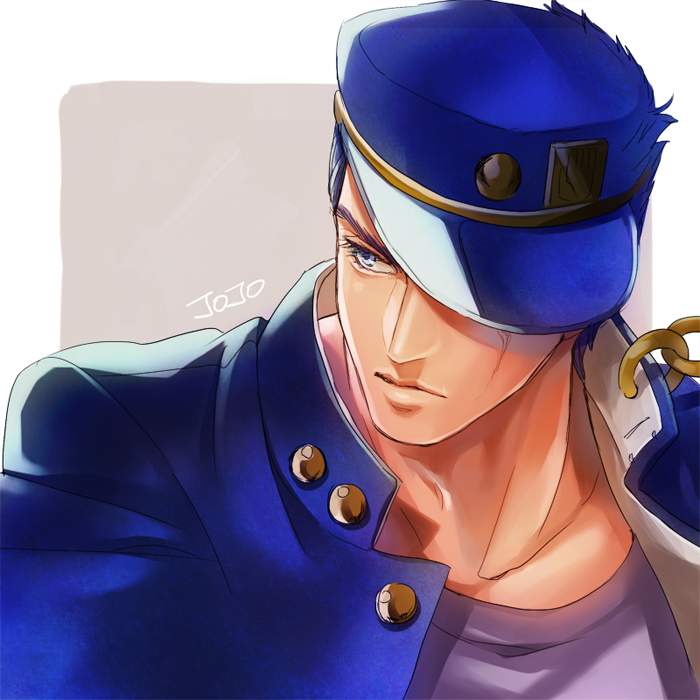 kujo jotaro (jojo no kimyou na bouken and 1 more) drawn by isamu