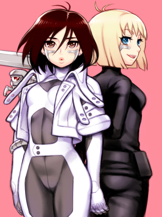 alita and erika (battle angel alita and 1 more) drawn by folks_(nabokof)