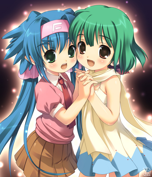 ranka lee and klan klein (macross and 1 more) drawn by akiba_hideki