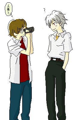nagisa kaworu and aida kensuke (neon genesis evangelion) drawn by gen_(susono01)