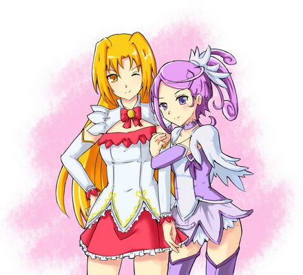 kenzaki makoto, cure sword, and xiao lan (precure and 3 more) drawn by keeth