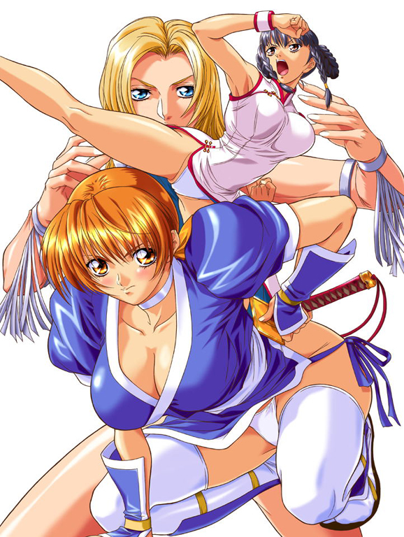 kasumi, lei fang, and tina armstrong (dead or alive) drawn by yokota_mamoru
