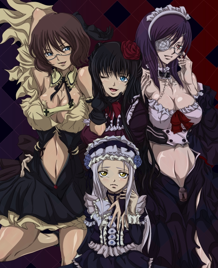 tieria erde, soma peries, marina ismail, and shirin bakhtiar (gundam and 1 more) drawn by madhatter_hello