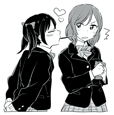 nishikino maki and yazawa nico (love live! and 1 more) drawn by pe88y_(yu_tsugirls)
