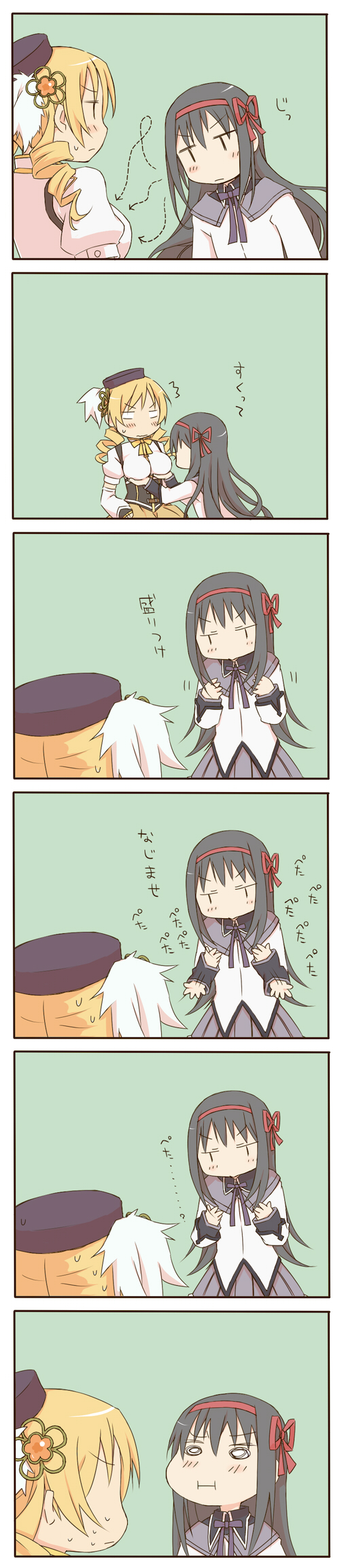 akemi homura and tomoe mami (mahou shoujo madoka magica) drawn by tori_(torashimaneko)