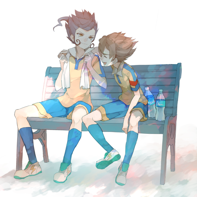 matsukaze tenma and tsurugi kyousuke (inazuma eleven and 1 more) drawn by bunkyo_takemi