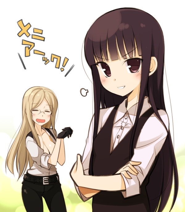 shirakiin ririchiyo and yukinokouji nobara (inu x boku ss) drawn by ohta_yuichi