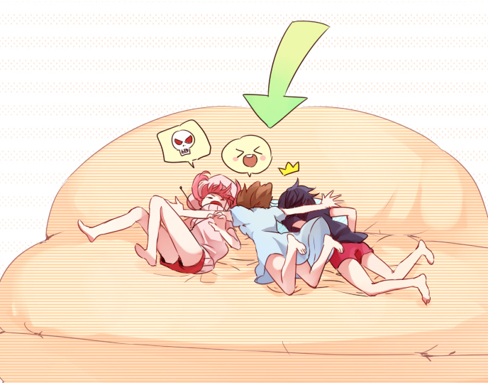 matoi ryuuko, mankanshoku mako, and jakuzure nonon (kill la kill) drawn by chim