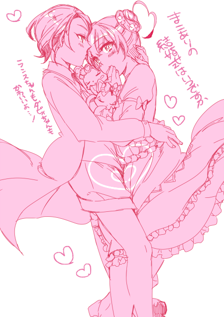 kenzaki makoto, yotsuba alice, davi, and rance (precure and 1 more) drawn by namurokku