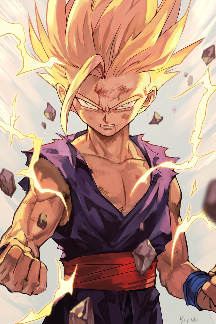 son gohan (dragon ball and 1 more) drawn by hungry_clicker