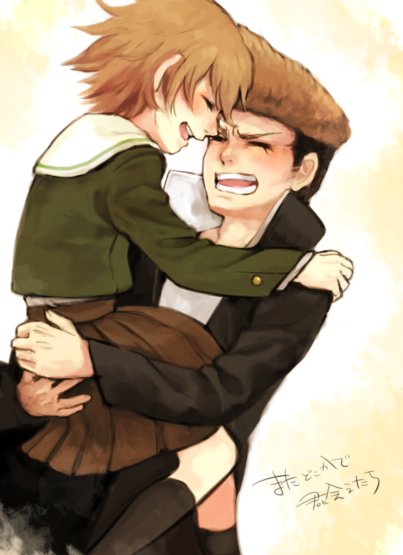 fujisaki chihiro and owada mondo (danganronpa and 1 more) drawn by itirirenn