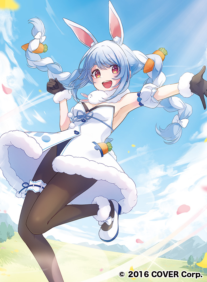 usada pekora and don-chan (hololive) drawn by peron_(niki2ki884)