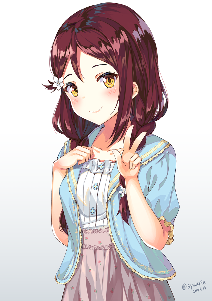 sakurauchi riko (love live! and 1 more) drawn by syuurin