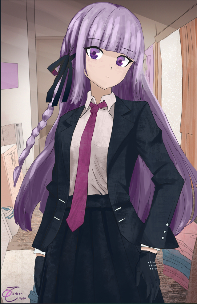 kirigiri kyoko (danganronpa and 1 more) drawn by daawnu