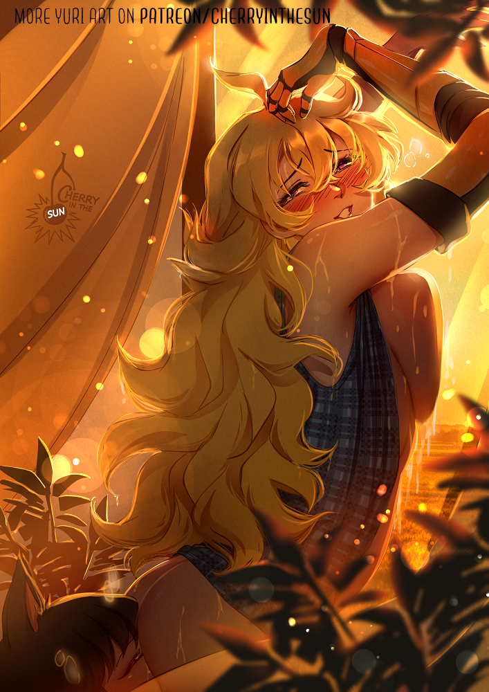 yang xiao long and blake belladonna (rwby) drawn by cherry_in_the_sun