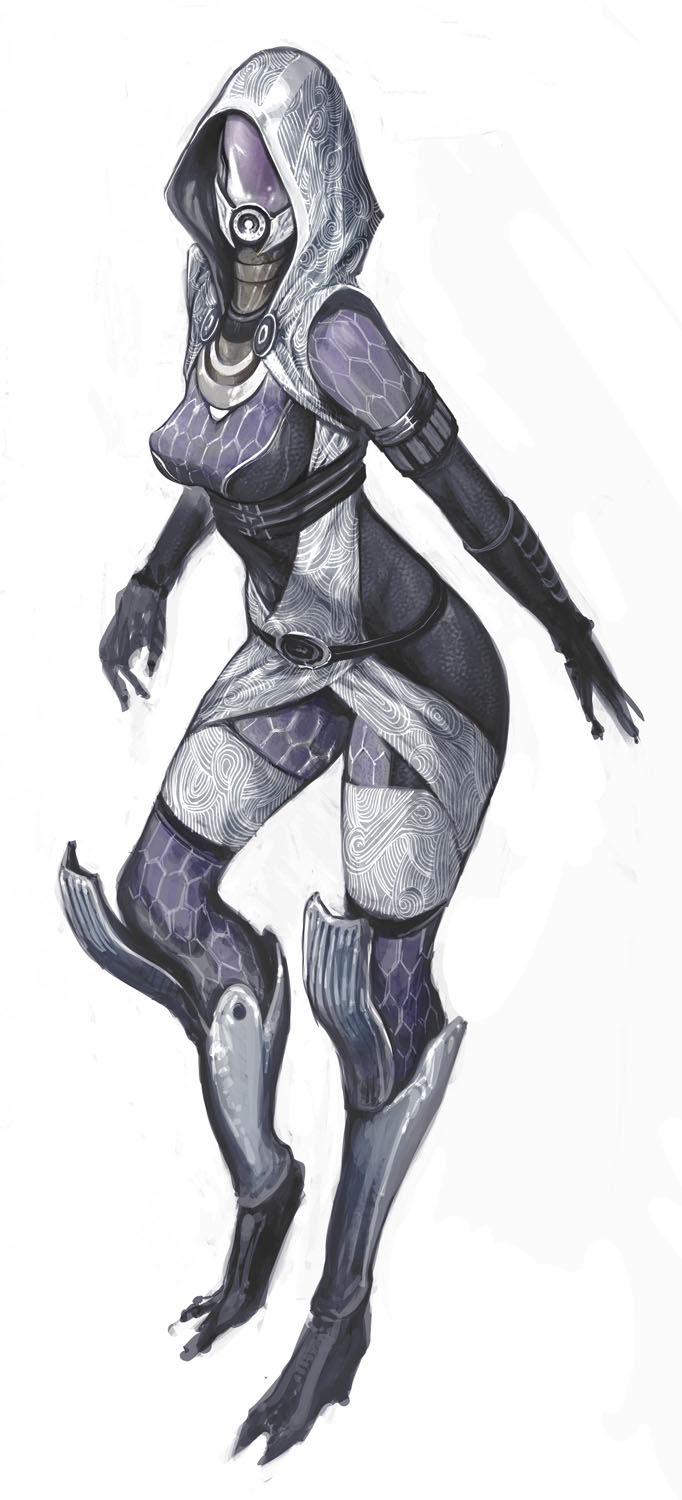 tali'zorah (mass effect and 1 more) drawn by ikeda_masateru