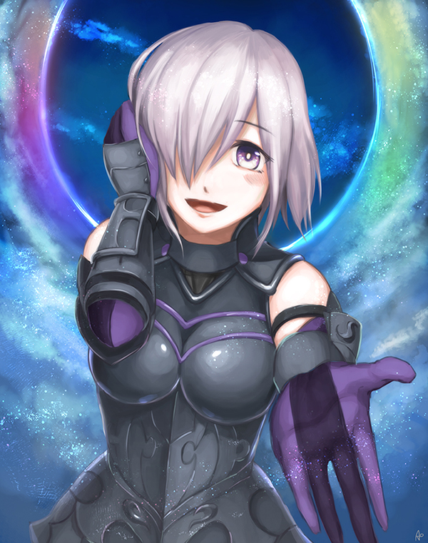 mash kyrielight (fate and 1 more) drawn by aokawa_(blueriver)