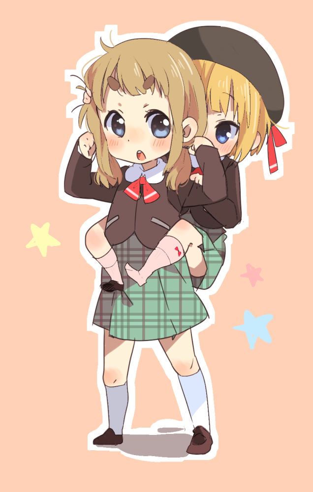 kotobuki tsumugi and saitou sumire (k-on! and 1 more) drawn by sunameri_oishii