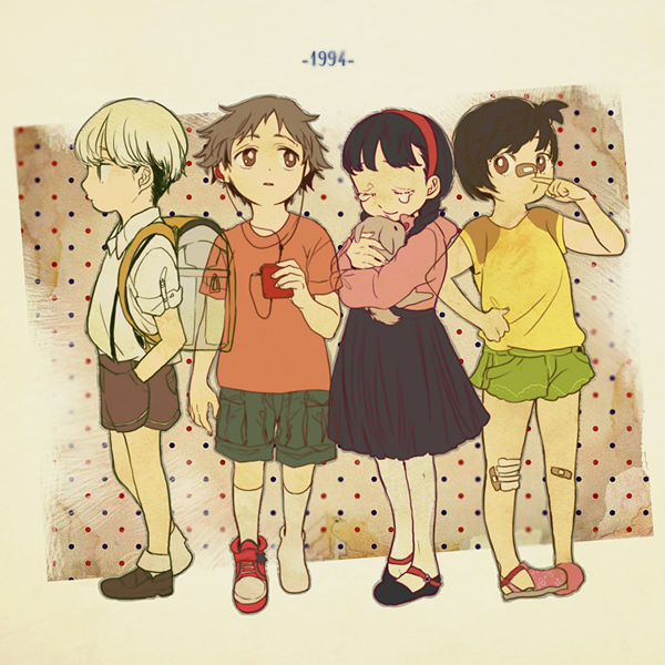 narukami yu, satonaka chie, amagi yukiko, and hanamura yousuke (persona and 1 more) drawn by kamimon