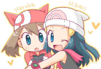 dawn and may (pokemon and 2 more) drawn by manaka_(pdx)
