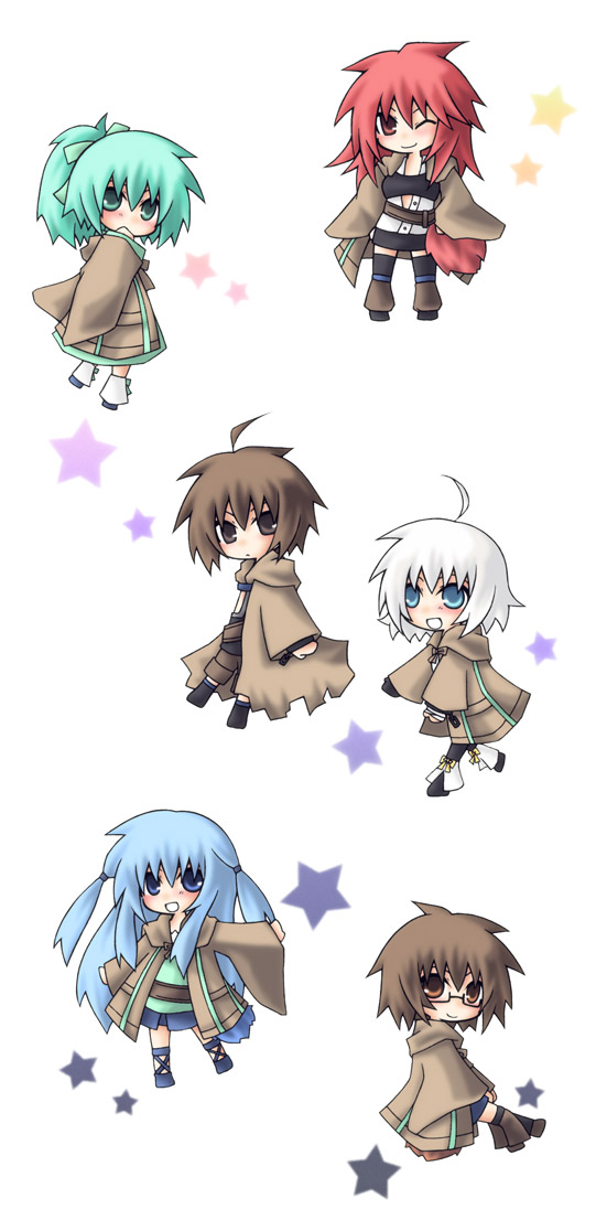 wynn, eria, hiita, wynn the wind charmer, eria the water charmer, and 7 more (yu-gi-oh!) drawn by suijou_haruka