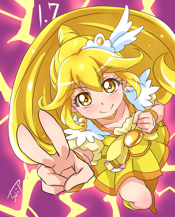 kise yayoi and cure peace (precure and 1 more) drawn by chocokin