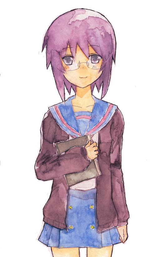 nagato yuki (suzumiya haruhi no yuuutsu and 1 more) drawn by harada_(da1f20)