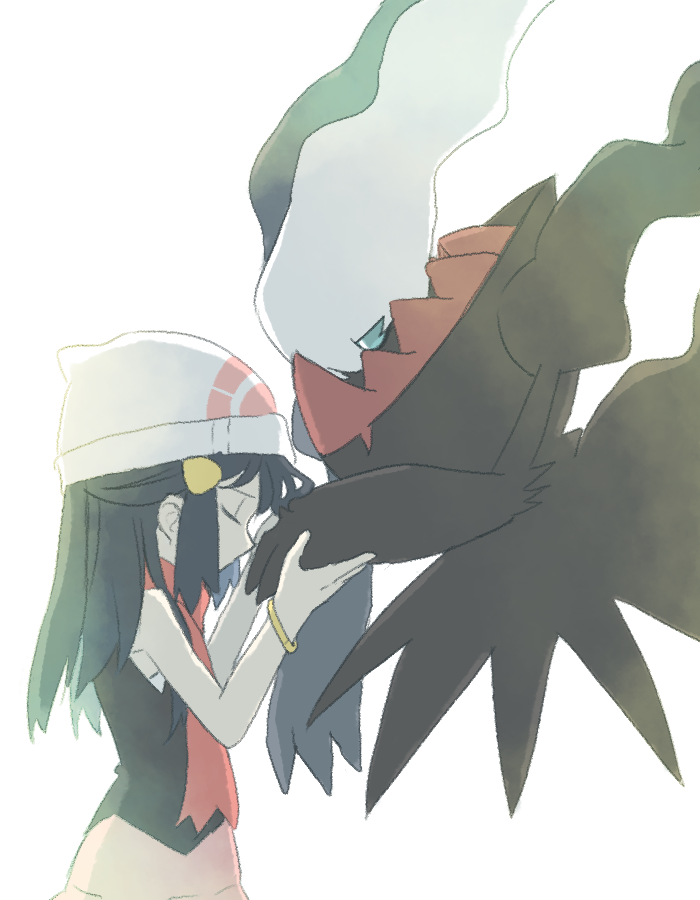 dawn and darkrai (pokemon and 1 more) drawn by ishikoro1645