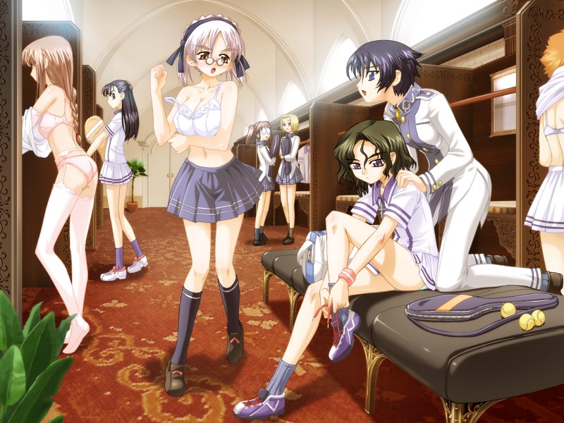 anri anriette, helena burliuka, and chloe witherspoon (sapphism no gensou) drawn by koume_keito
