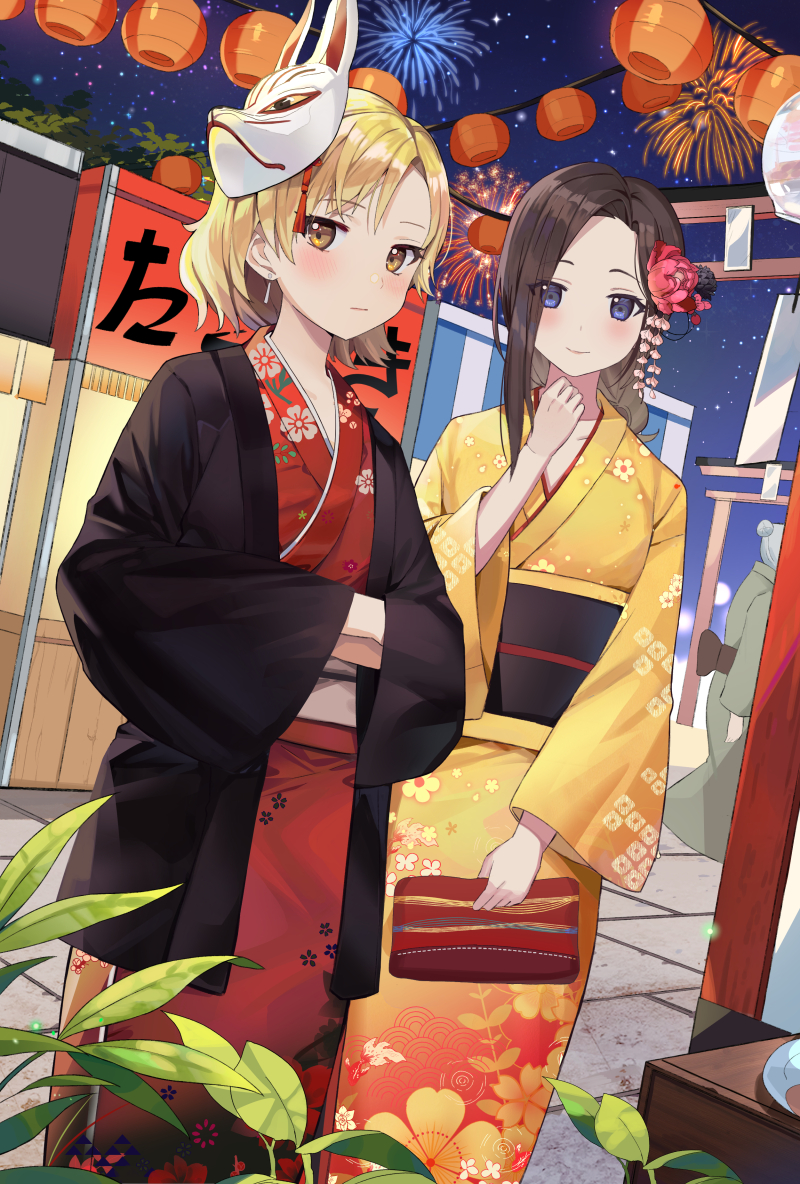 wakana rei and sato masuki (bang dream!) drawn by kongya