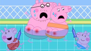 peppa pig, george pig, mummy pig, and daddy pig (peppa pig)