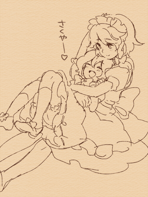 remilia scarlet and izayoi sakuya (touhou) drawn by meeko