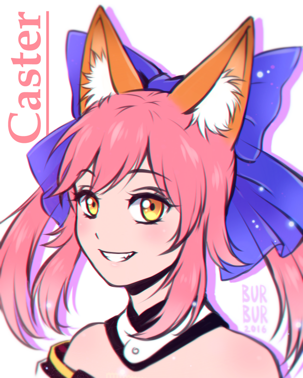 tamamo and tamamo no mae (fate and 1 more) drawn by burbur