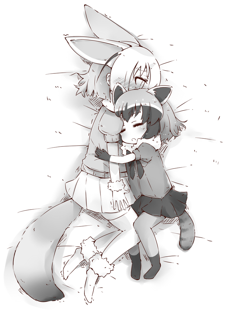 common raccoon and fennec (kemono friends) drawn by toshi_mellow-pretty
