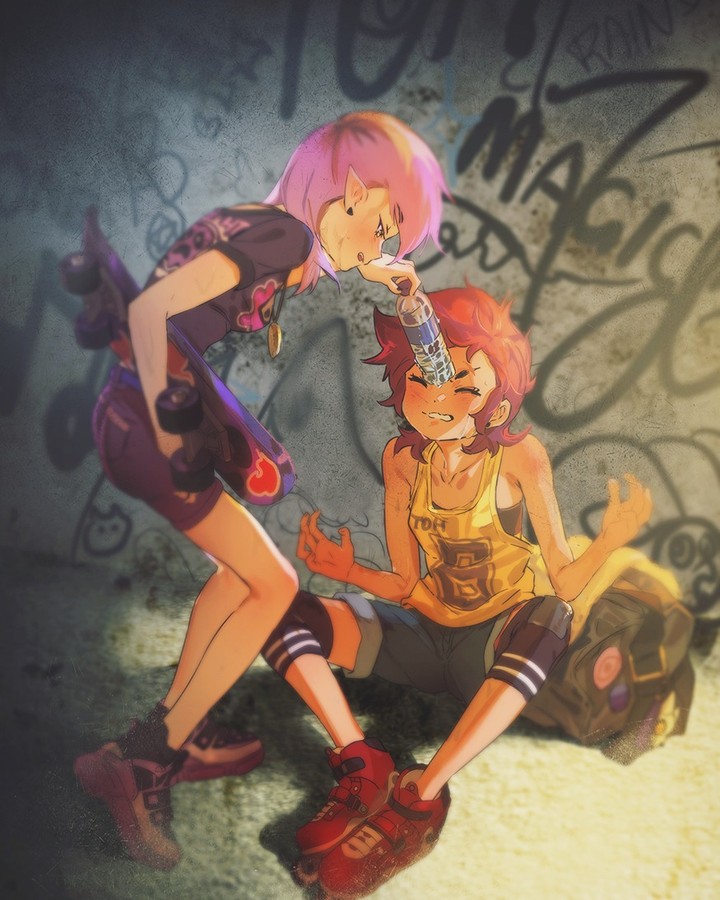 luz noceda and amity blight (the owl house) drawn by kuma20151225