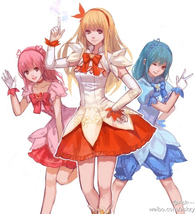 ling meixue, ling meiqi, and xiao lan (balala the fairies and 1 more) drawn by ask_(askzy)