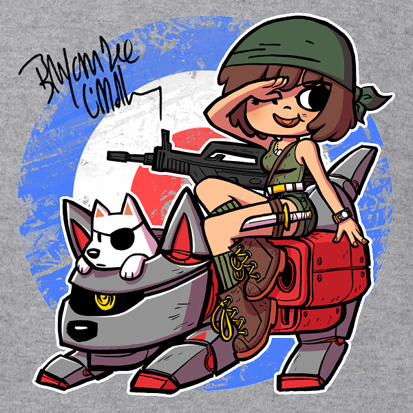 metal wolf (mercenary kings) drawn by bryan_lee_o'malley