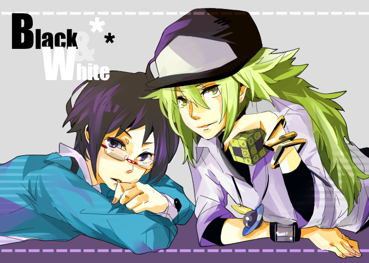 n and cheren (pokemon and 1 more) drawn by kinogi