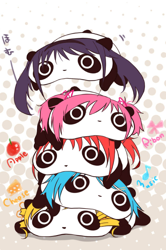 akemi homura, kaname madoka, miki sayaka, sakura kyoko, tomoe mami, and 1 more (mahou shoujo madoka magica and 1 more) drawn by aglio