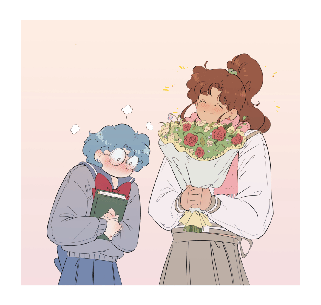 mizuno ami and kino makoto (bishoujo senshi sailor moon) drawn by mercuri0ff