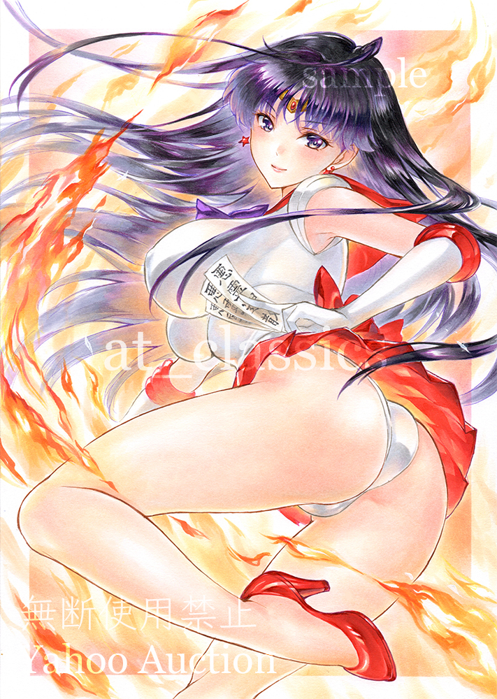 hino rei and sailor mars (bishoujo senshi sailor moon) drawn by at_classics