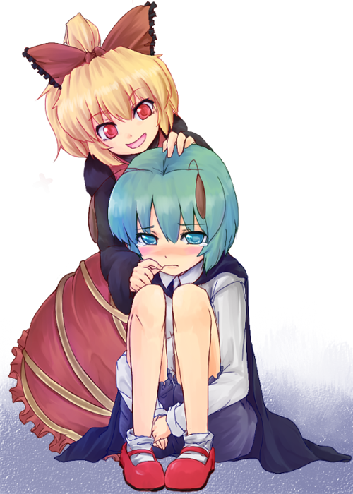 wriggle nightbug and kurodani yamame (touhou) drawn by nora_(nrkr)