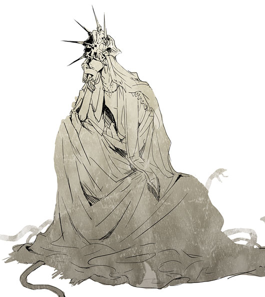 dark sun gwyndolin (dark souls and 1 more) drawn by kmitty