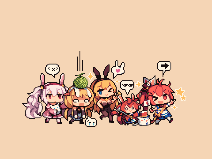 laffey, meowfficer, north carolina, benson, bailey, and 1 more (azur lane) drawn by ino_futon